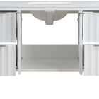 Meridian Furniture Modernist 48" Engineered Stone Top And Solid Wood Base Bathroom Vanity - Chrome