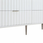 Meridian Furniture Modernist 60" Engineered Stone Top And Solid Wood Base Bathroom Vanity - Chrome