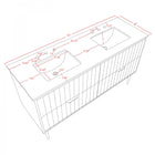 Meridian Furniture Modernist 60" Engineered Stone Top And Solid Wood Base Bathroom Vanity - Chrome