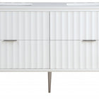 Meridian Furniture Modernist 60" Engineered Stone Top And Solid Wood Base Bathroom Vanity - Chrome