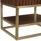 Meridian Furniture Monad 24" Genuine Marble Top, Steel And Glass Base Vanity