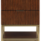 Meridian Furniture Monad 24" Genuine Marble Top, Steel And Glass Base Vanity