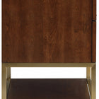 Meridian Furniture Monad 24" Genuine Marble Top, Steel And Glass Base Vanity