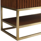 Meridian Furniture Monad 30" Genuine Marble Top, Steel And Glass Base Vanity