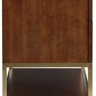 Meridian Furniture Monad 36" Genuine Marble Top, Steel And Glass Base Vanity