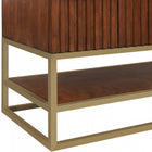 Meridian Furniture Monad 48" Genuine Marble Top, Steel And Glass Base Vanity