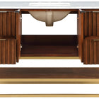 Meridian Furniture Monad 48" Genuine Marble Top, Steel And Glass Base Vanity
