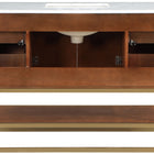 Meridian Furniture Monad 48" Genuine Marble Top, Steel And Glass Base Vanity