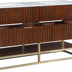 Meridian Furniture Monad 60" Genuine Marble Top, Steel And Glass Base Vanity
