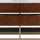 Meridian Furniture Monad 60" Genuine Marble Top, Steel And Glass Base Vanity