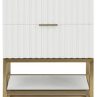 Meridian Furniture Monad 24" Genuine Marble Top, Steel And Glass Base Vanity