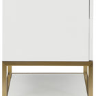 Meridian Furniture Monad 24" Genuine Marble Top, Steel And Glass Base Vanity