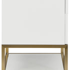 Meridian Furniture Monad 24" Genuine Marble Top, Steel And Glass Base Vanity