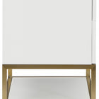 Meridian Furniture Monad 30" Genuine Marble Top, Steel And Glass Base Vanity