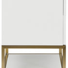 Meridian Furniture Monad 36" Genuine Marble Top, Steel And Glass Base Vanity