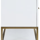Meridian Furniture Monad 48" Genuine Marble Top, Steel And Glass Base Vanity