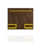 Manhattan Comfort Plaza Modern 64" TV Panel in Rustic Brown and Yellow