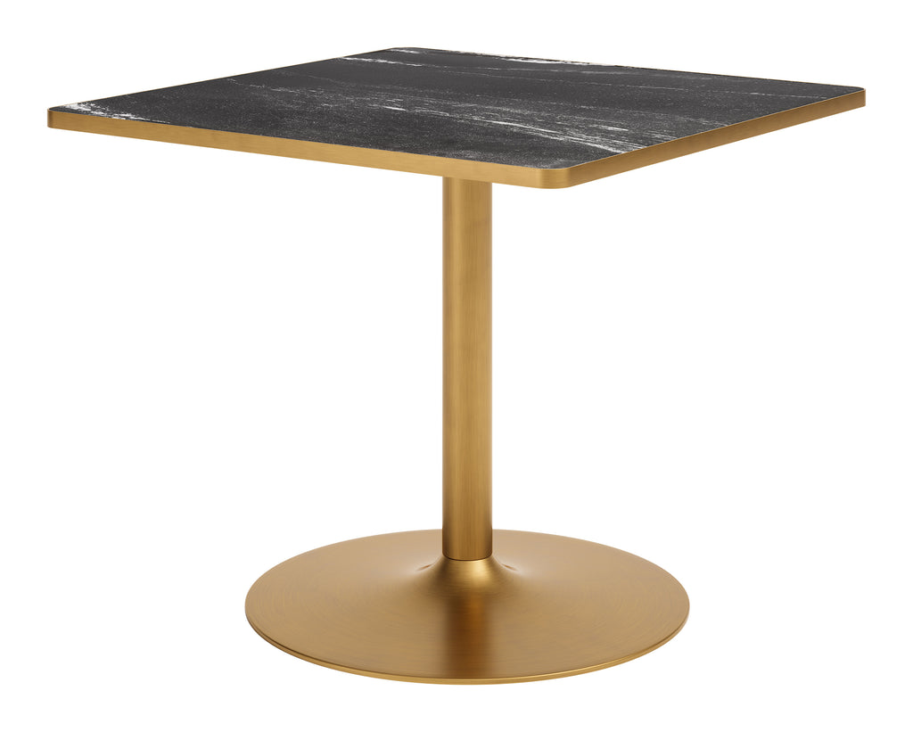 Zuo Caliza Dining Table Black & Gold