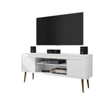 Manhattan Comfort Bradley Mid-Century Modern 63" TV Stand in White