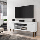 Manhattan Comfort Bradley Mid-Century Modern 63" TV Stand in White