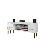 Manhattan Comfort Bradley Mid-Century Modern 63" TV Stand in White