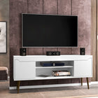 Manhattan Comfort Bradley Mid-Century Modern 63" TV Stand in White