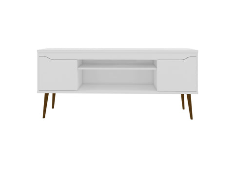 Manhattan Comfort Bradley Mid-Century Modern 63" TV Stand in White