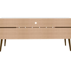Manhattan Comfort Bradley Mid-Century Modern 63" TV Stand in Rustic Brown and White - 228BMC69