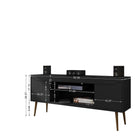 Manhattan Comfort Bradley Mid-Century Modern 63" TV Stand in Black