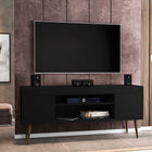 Manhattan Comfort Bradley Mid-Century Modern 63" TV Stand in Black