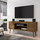 Manhattan Comfort Bradley Mid-Century Modern 63" TV Stand in Rustic Brown