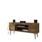 Manhattan Comfort Bradley Mid-Century Modern 63" TV Stand in Rustic Brown