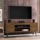 Manhattan Comfort Bradley Mid-Century Modern 63" TV Stand in Rustic Brown