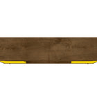 Manhattan Comfort Bradley Mid-Century Modern 63" TV Stand in Rustic Brown and Yellow