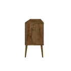 Manhattan Comfort Bradley Mid-Century Modern 63" TV Stand in Rustic Brown and White - 228BMC96