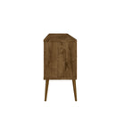 Manhattan Comfort Bradley Mid-Century Modern 63" TV Stand in Rustic Brown and White - 228BMC96