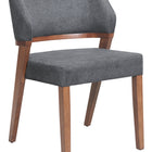 Zuo Sunobu Dining Chair (Set of 2) Azure Gray & Walnut