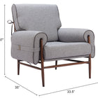 Zuo Klem Accent Chair Gray
