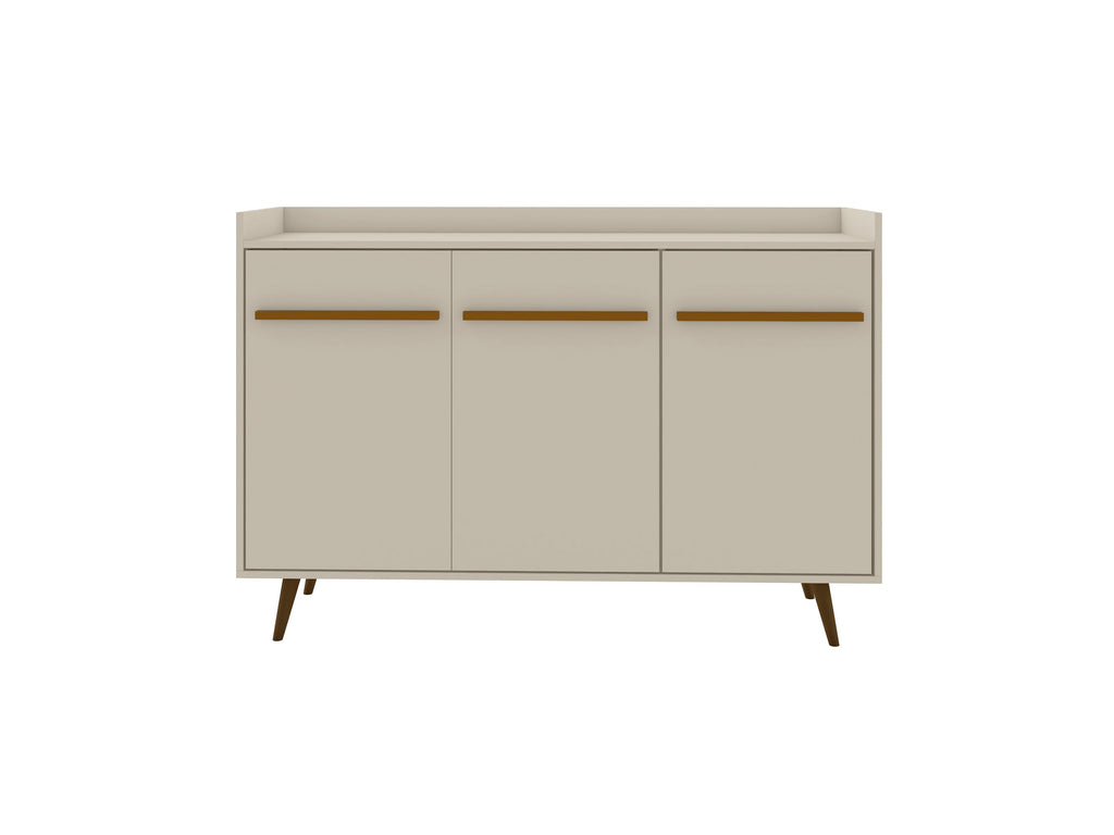 Manhattan Comfort Bradley Mid-Century Modern 54" Sideboard in Off White