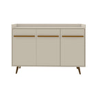 Manhattan Comfort Bradley Mid-Century Modern 54" Sideboard in Off White