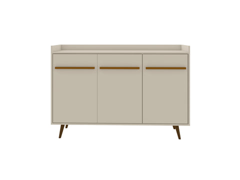 Manhattan Comfort Bradley Mid-Century Modern 54" Sideboard in Off White