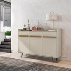 Manhattan Comfort Bradley Mid-Century Modern 54" Sideboard in Off White