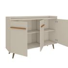 Manhattan Comfort Bradley Mid-Century Modern 54" Sideboard in Off White