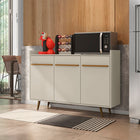 Manhattan Comfort Bradley Mid-Century Modern 54" Sideboard in Off White