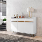 Manhattan Comfort Bradley Mid-Century Modern 54" Sideboard in White
