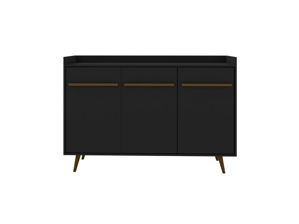 Manhattan Comfort Bradley Mid-Century Modern 54" Sideboard in Black
