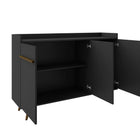 Manhattan Comfort Bradley Mid-Century Modern 54" Sideboard in Black