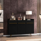 Manhattan Comfort Bradley Mid-Century Modern 54" Sideboard in Black