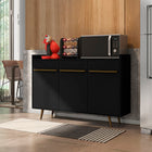 Manhattan Comfort Bradley Mid-Century Modern 54" Sideboard in Black