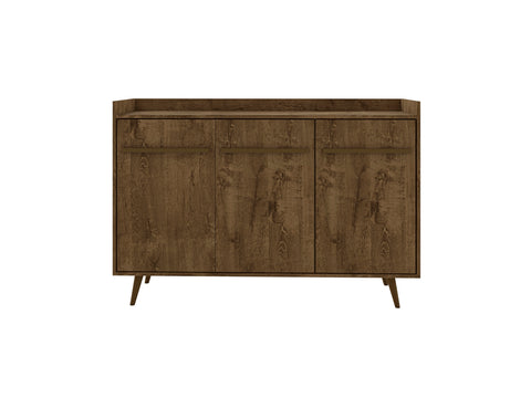 Manhattan Comfort Bradley Mid-Century Modern 54" Sideboard in Rustic Brown
